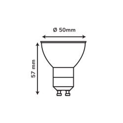 Żarówka LED SMD GU10 230V 7W biała ciepła 3000K - zdjęcie produktu